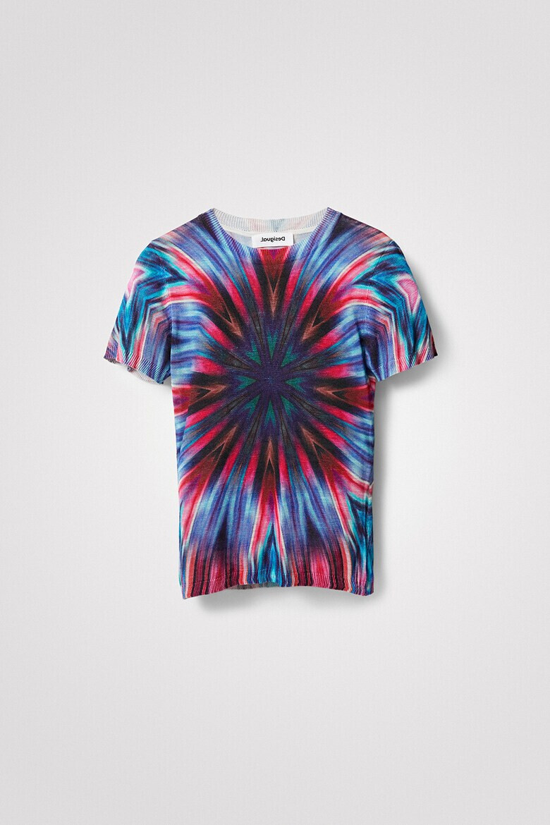 DESIGUAL Тениска с хоризонтален меланж - Pepit.bg