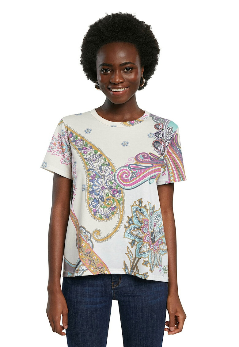 DESIGUAL Тениска с индийска шарка - Pepit.bg