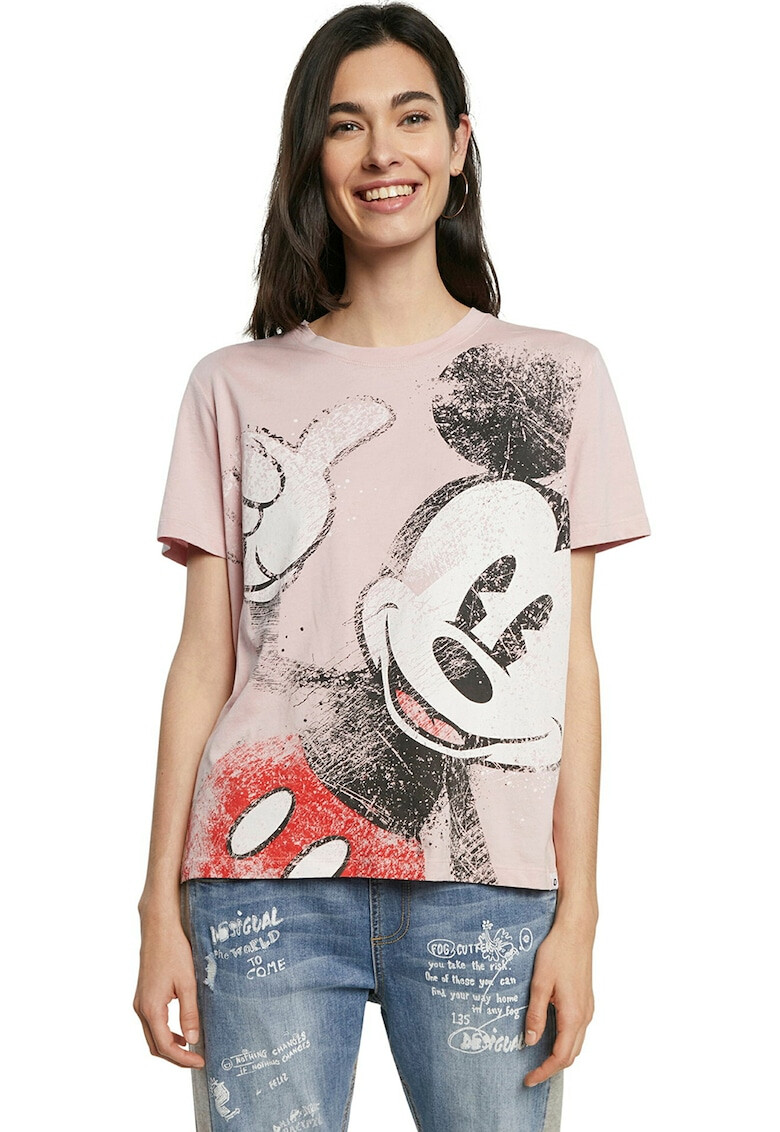 DESIGUAL Тениска с овално деколте и щампа Mickey Mouse - Pepit.bg