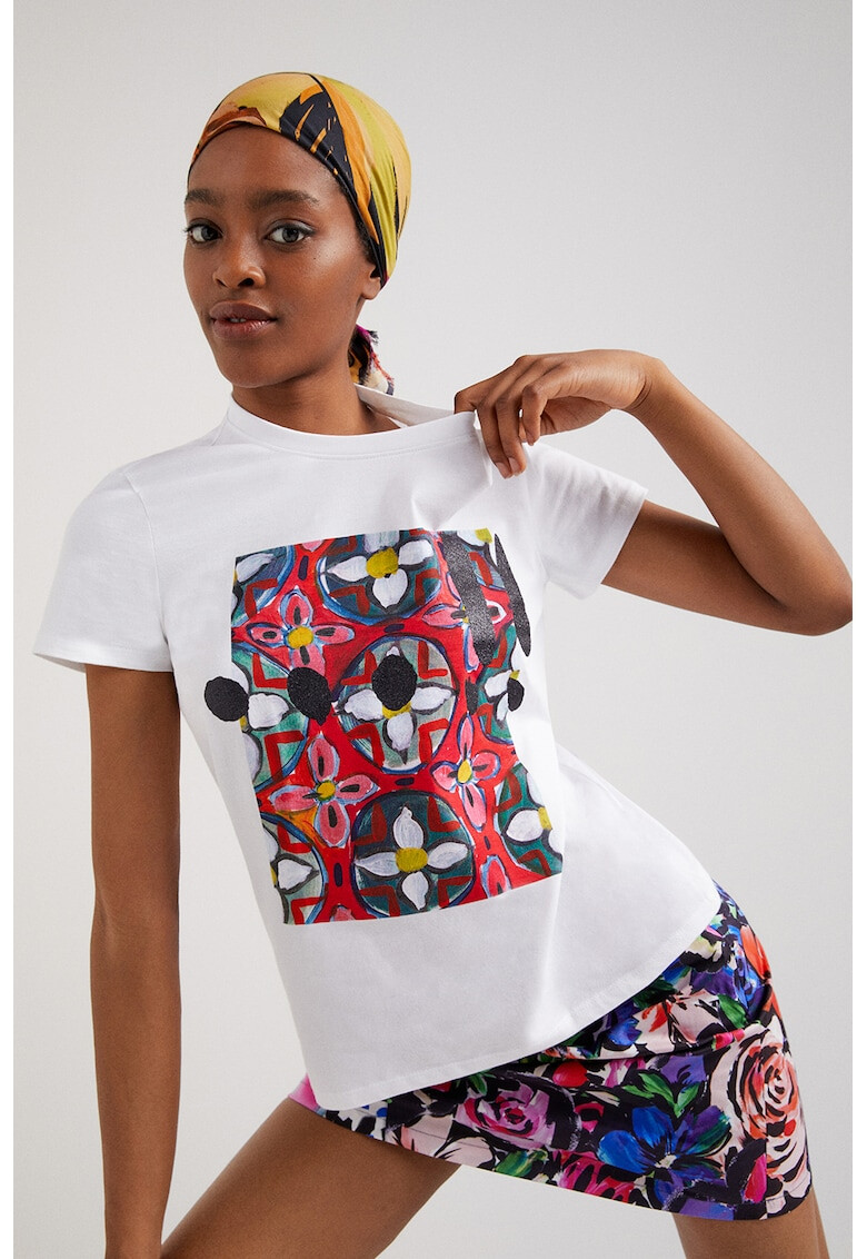 DESIGUAL Тениска с шарка - Pepit.bg