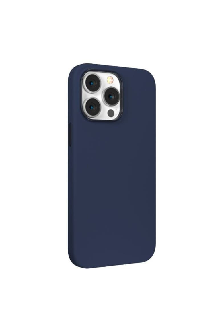 Devia Защитен калъф Nature Series Silicone Magnetic за iPhone 14 - Navy Blue - Pepit.bg