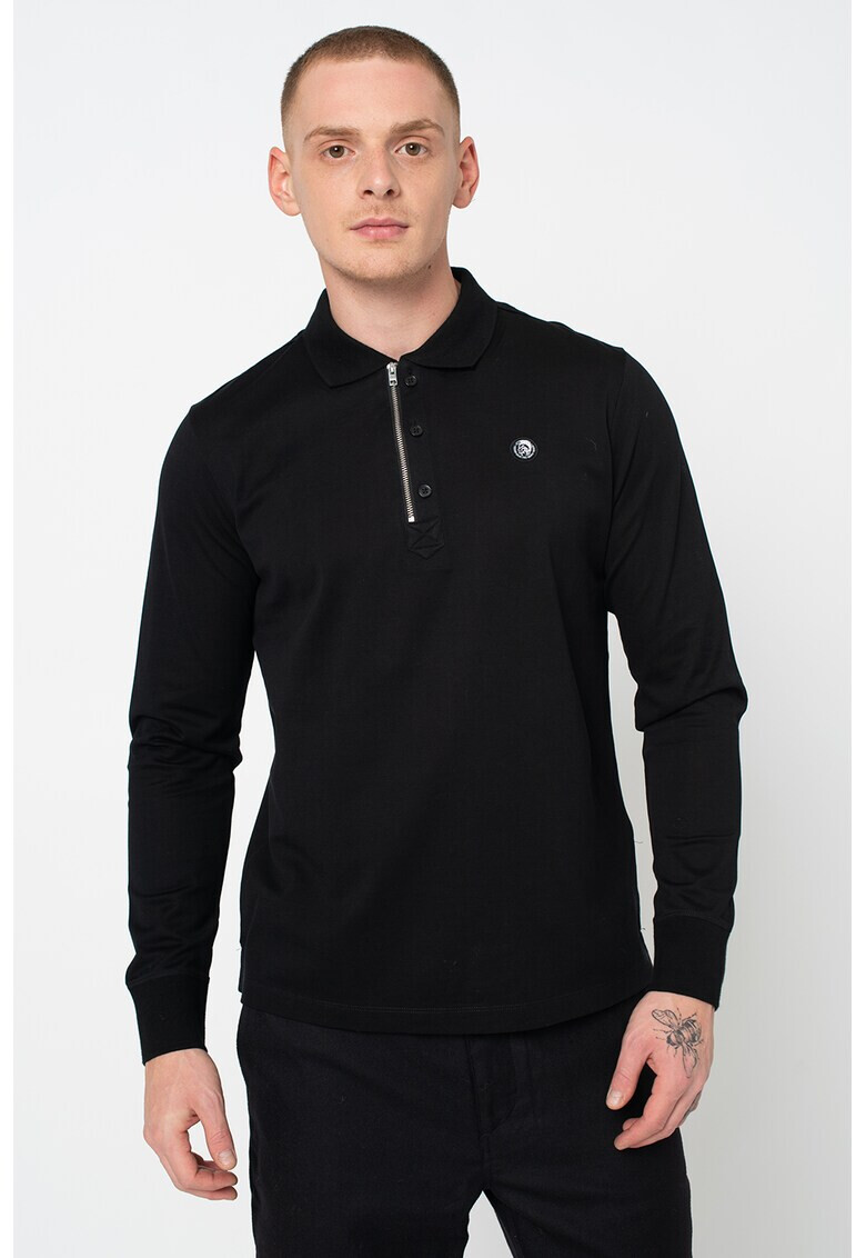 Diesel Блуза Hart с яка и къс цип - Pepit.bg