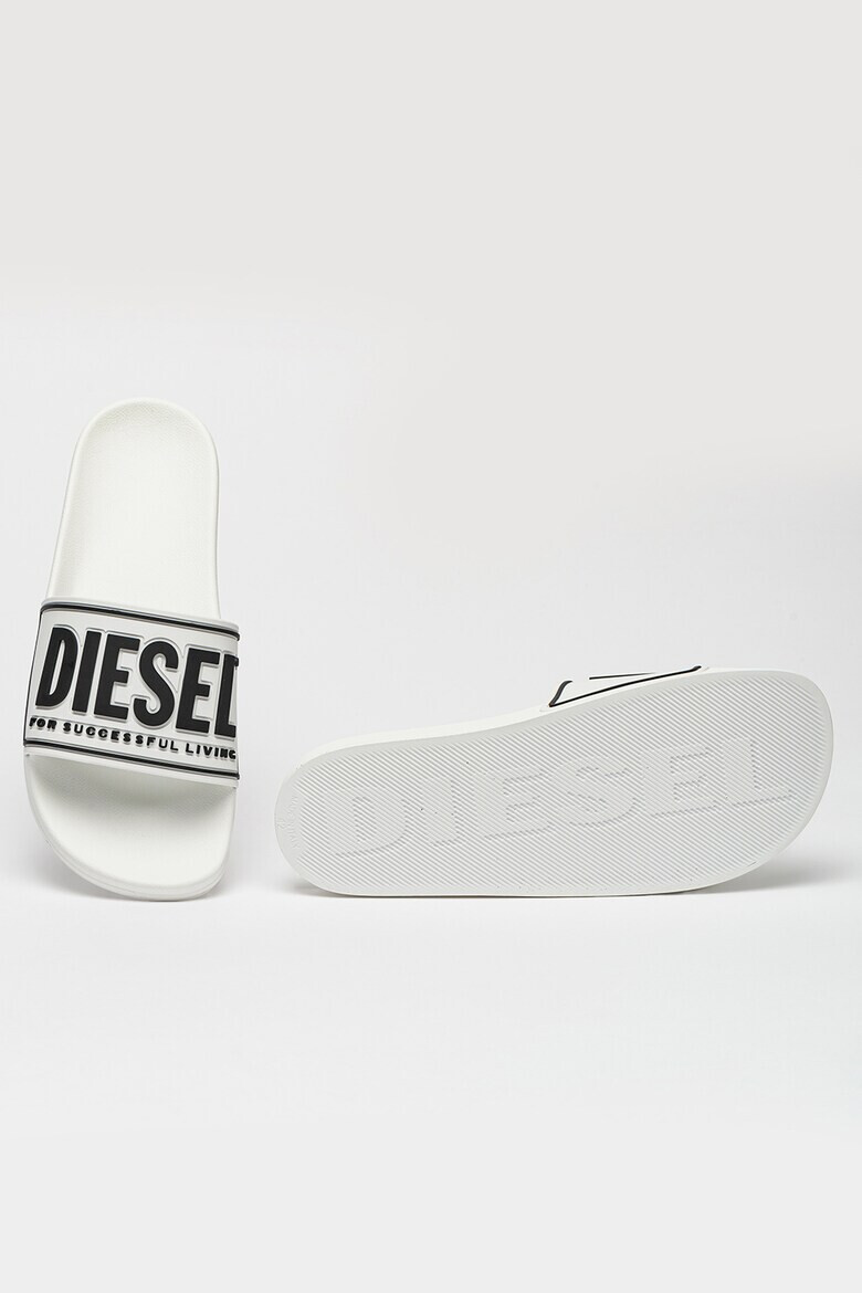 Diesel Гумени чехли Mayemi с релефно лого - Бял - Pepit.bg