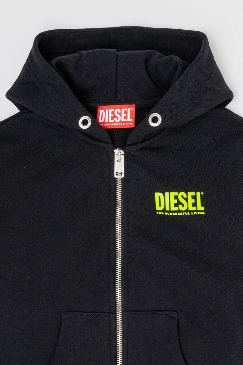 Diesel Худи с цип и лого на гърба - Pepit.bg