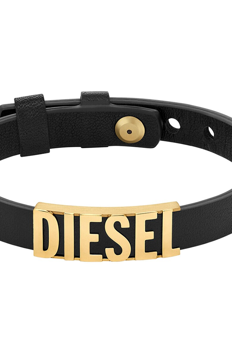 Diesel Кожена гривна с лого - Pepit.bg