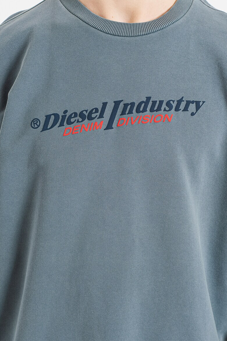Diesel Суитшърт Ginn с лого - Прашно синьо - - Pepit.bg