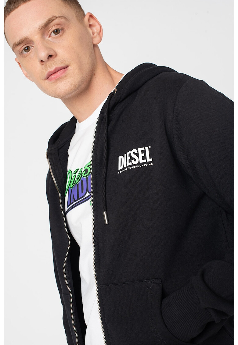 Diesel Суитшърт с цип и лого - Pepit.bg