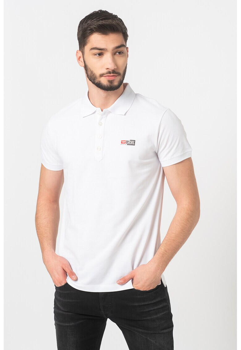 Diesel Тениска T-Weet-Split от пике с яка - Pepit.bg