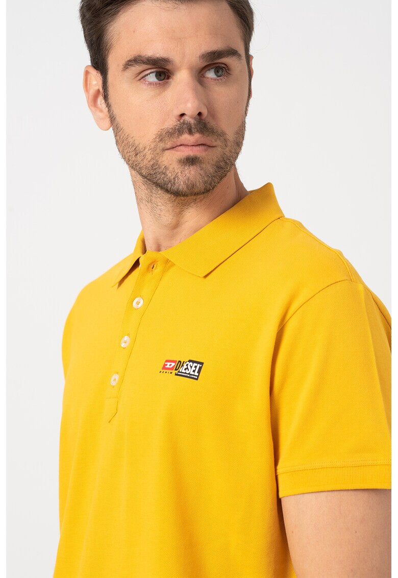 Diesel Тениска T-Weet-Split от пике с яка - Pepit.bg