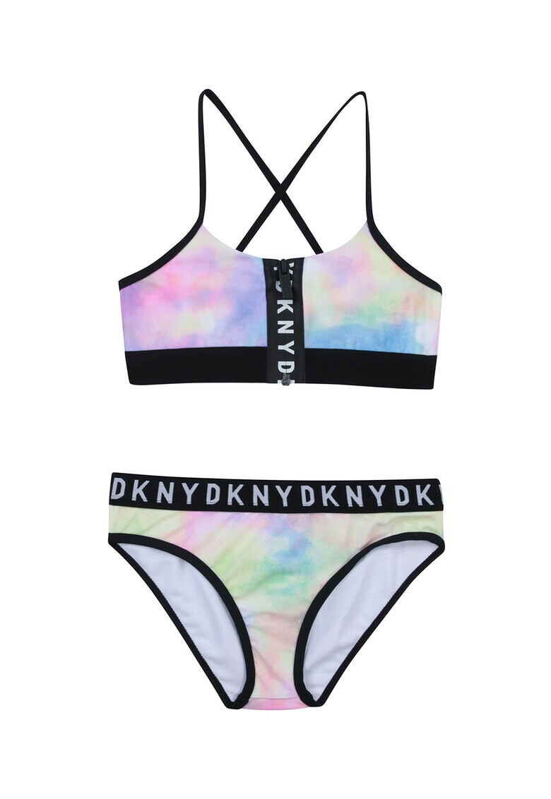 DKNY Бански с хоризонтален меланж - Pepit.bg