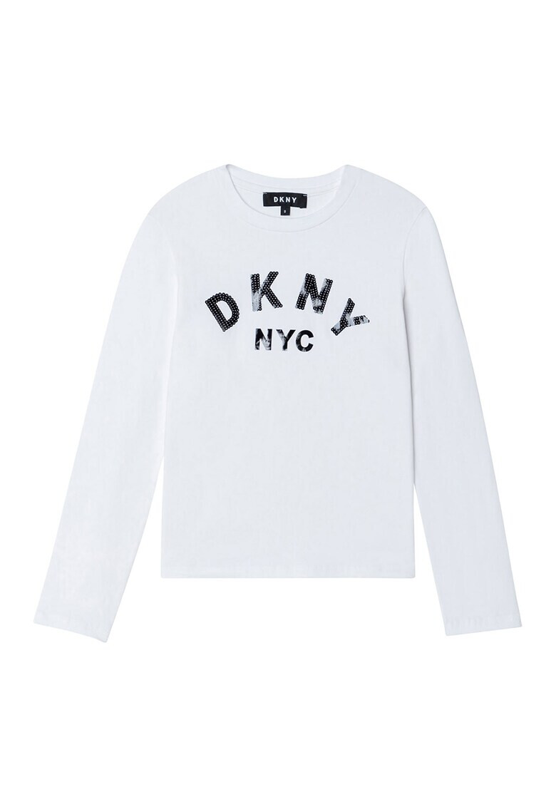 DKNY Блуза с лого с пайети - Pepit.bg