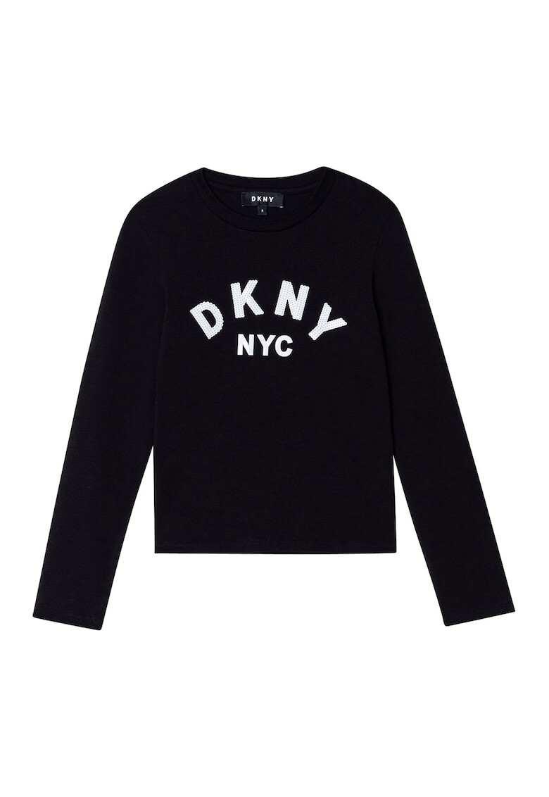 DKNY Блуза с лого с пайети - Pepit.bg