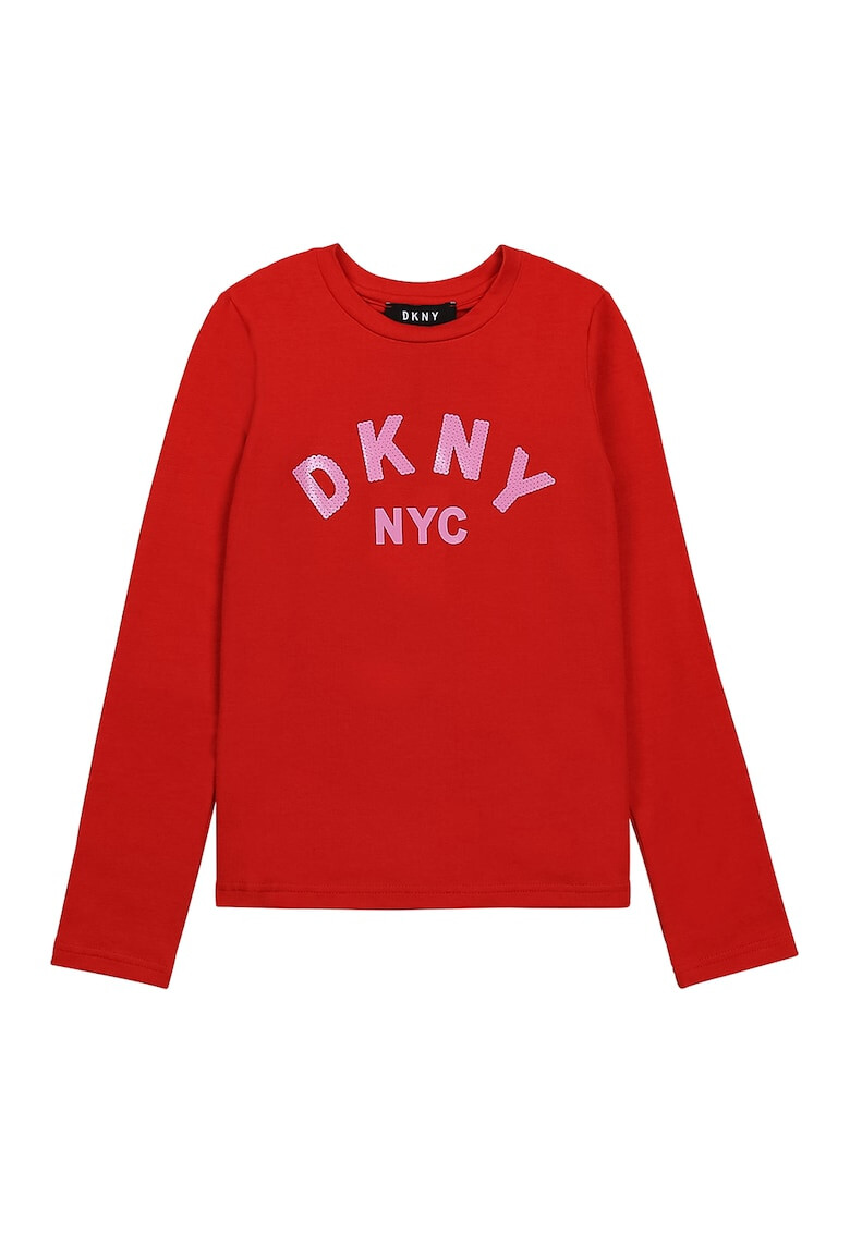 DKNY Блуза с лого с пайети - Pepit.bg