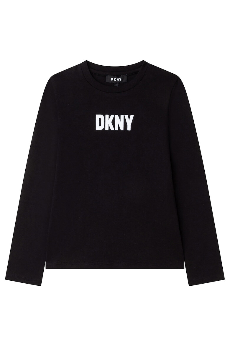 DKNY Блуза с овално деколте и лого - Pepit.bg