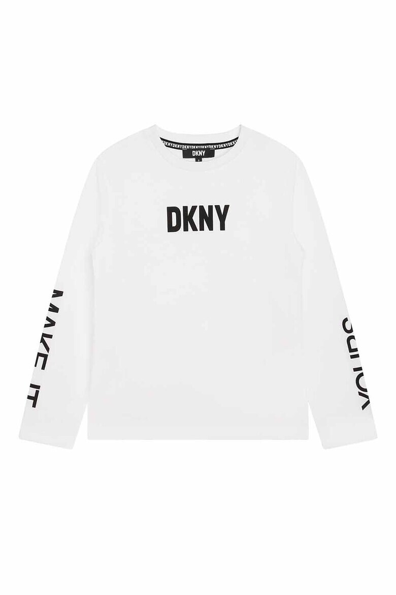 DKNY Блуза с овално деколте и лого - Pepit.bg