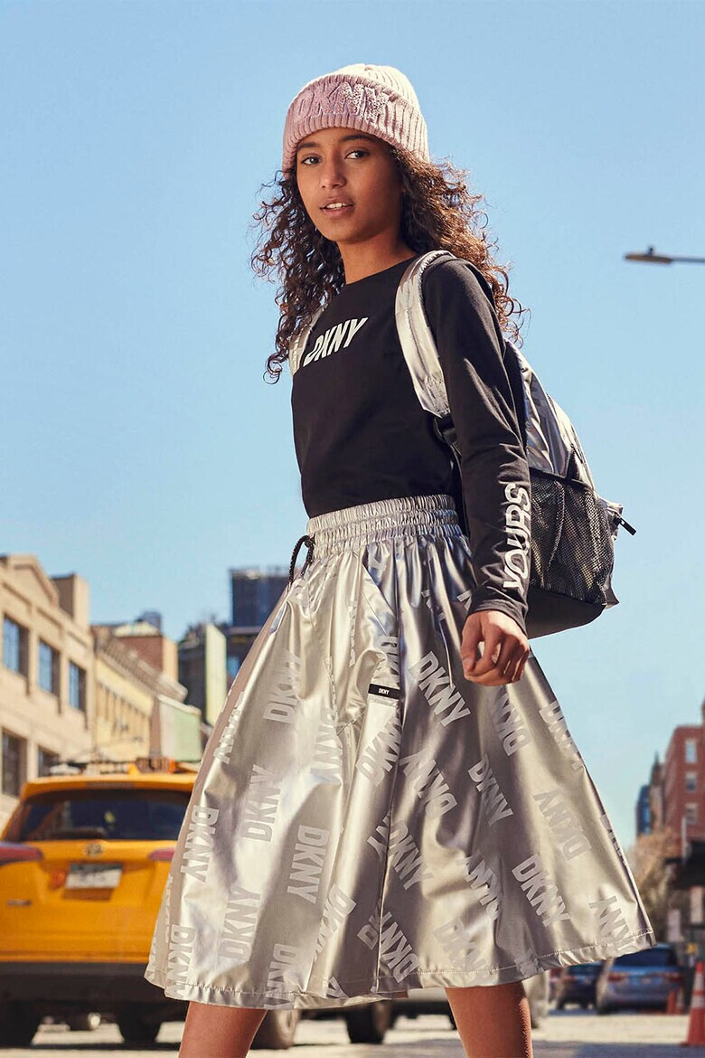DKNY Блуза с овално деколте и лого - Pepit.bg
