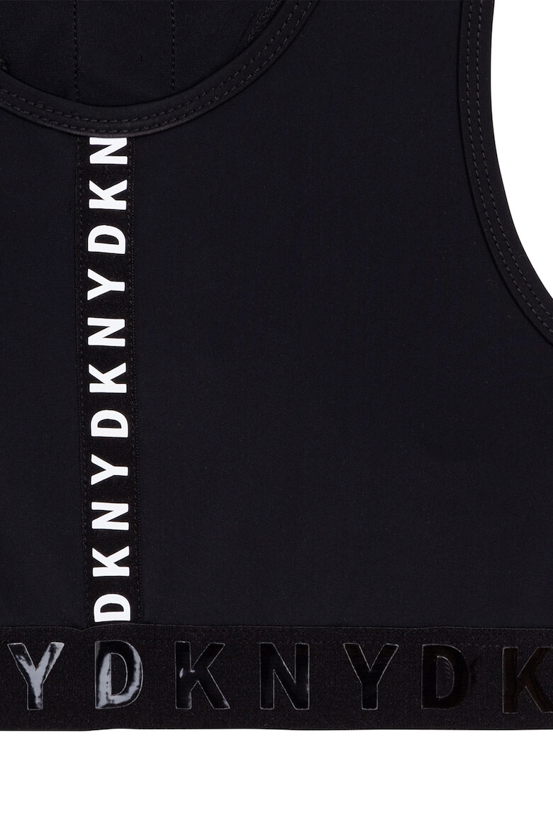 DKNY Бюстие с изрязан гръб и лого - Pepit.bg