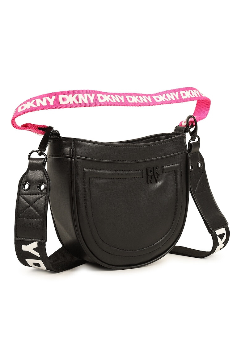 DKNY Чанта от еко кожа с лачен ефект и лого на презрамките - Pepit.bg