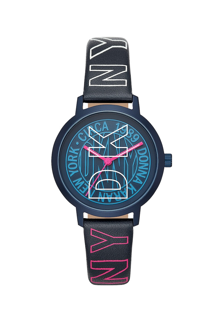 DKNY Часовник с кожена каишка - Pepit.bg