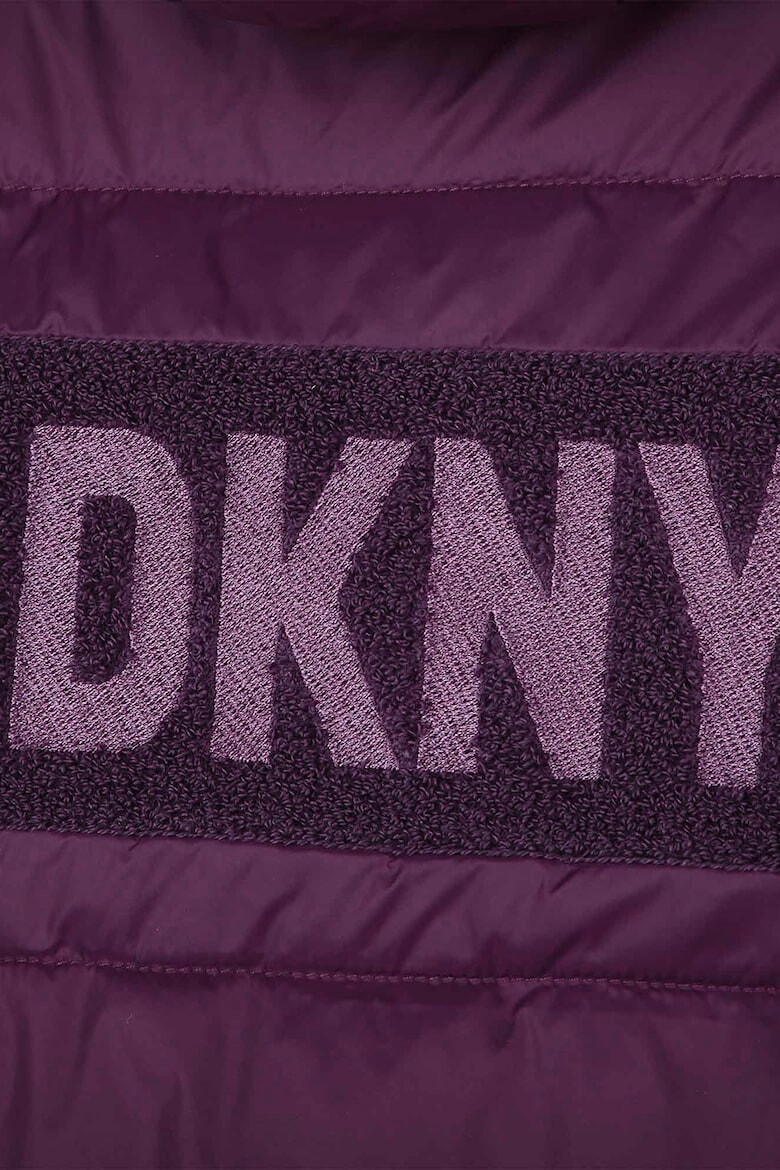 DKNY Двулицево зимно яке с качулка и капитониран дизайн - Pepit.bg