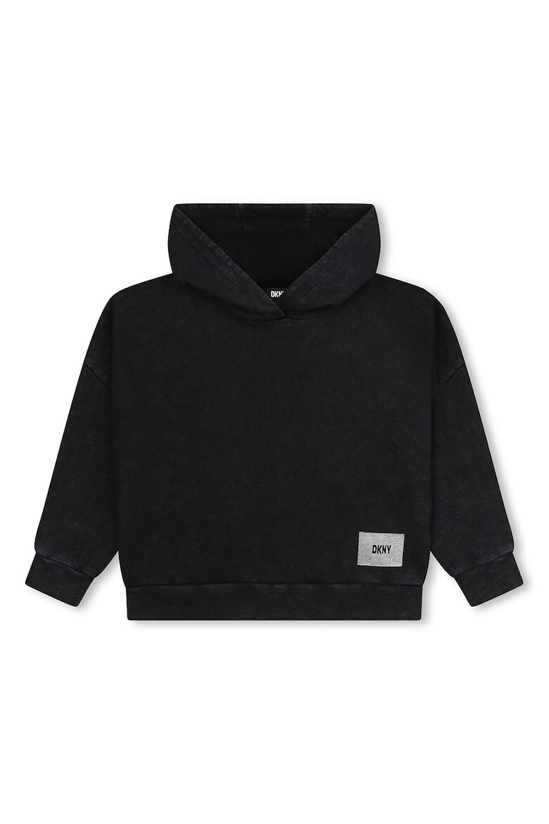 DKNY Едноцветно памучно худи - Pepit.bg