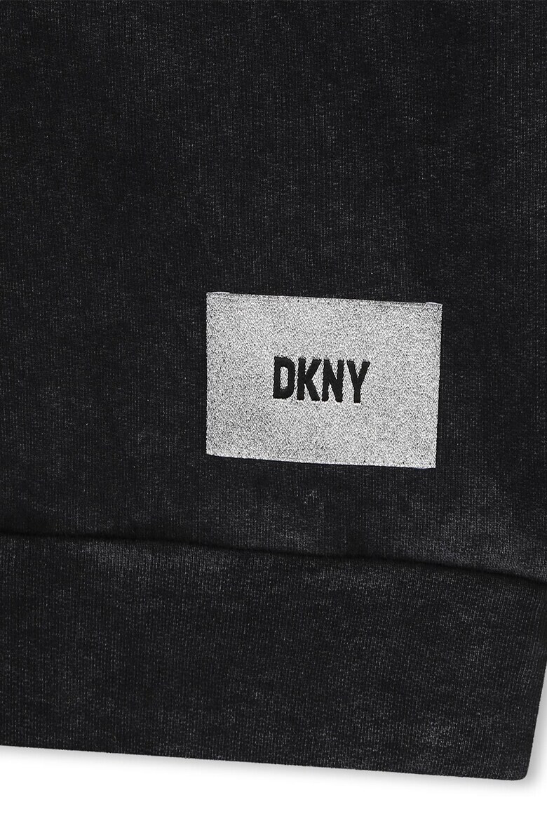 DKNY Едноцветно памучно худи - Pepit.bg