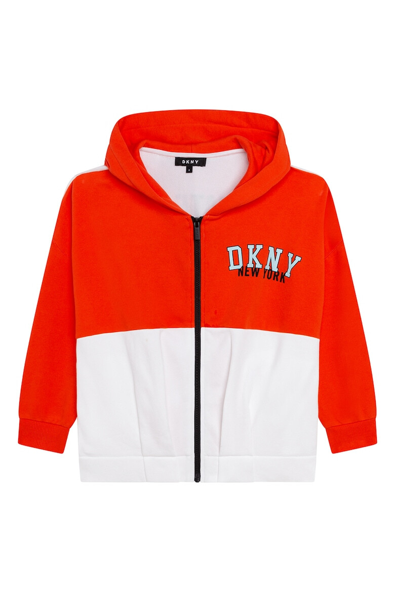 DKNY Худи с цип и лого - Pepit.bg