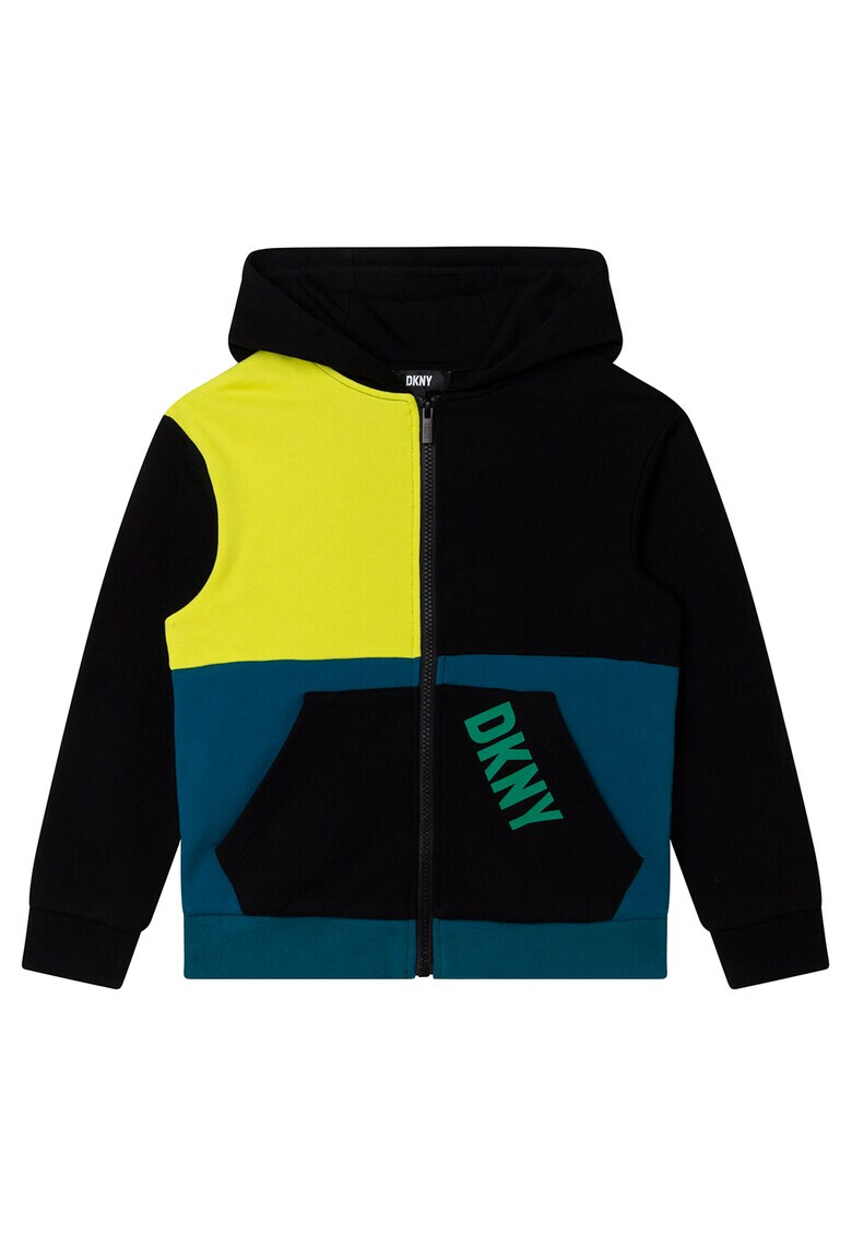 DKNY Худи с цветен блок и цип - Pepit.bg