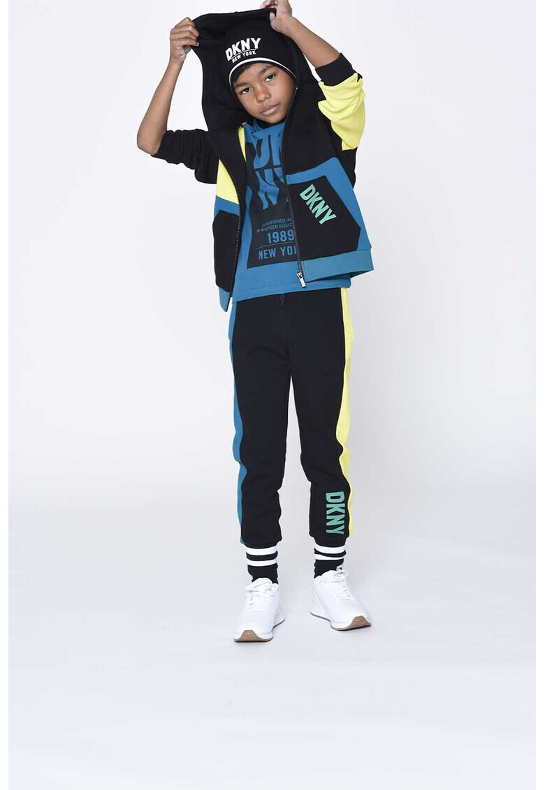 DKNY Худи с цветен блок и цип - Pepit.bg