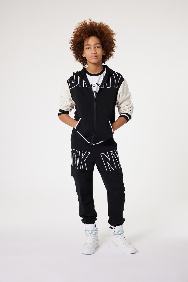 DKNY Худи с лого и цип - Pepit.bg
