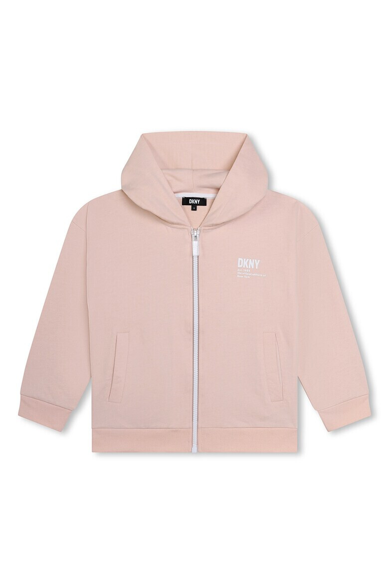 DKNY Худи с цип и лого - Pepit.bg