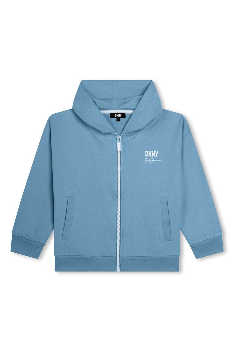 DKNY Худи с цип и лого - Pepit.bg