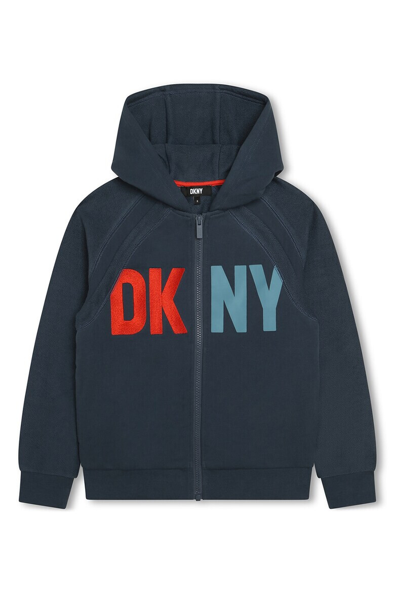 DKNY Худи с цип и ръкави реглан - Pepit.bg