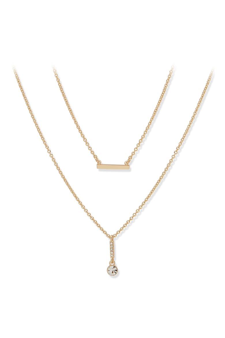 DKNY Колие с месинг с кристали - Pepit.bg