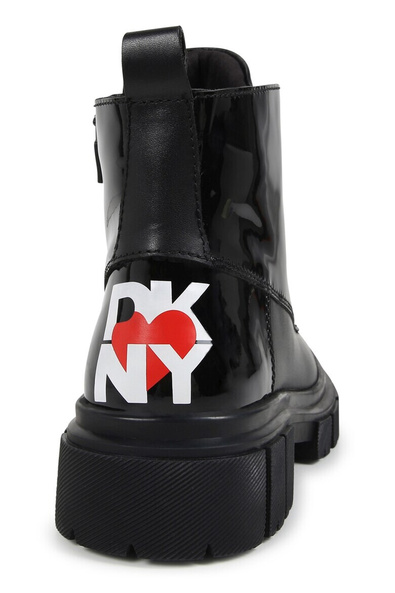 DKNY Кожени боти с лачена кожа - Pepit.bg