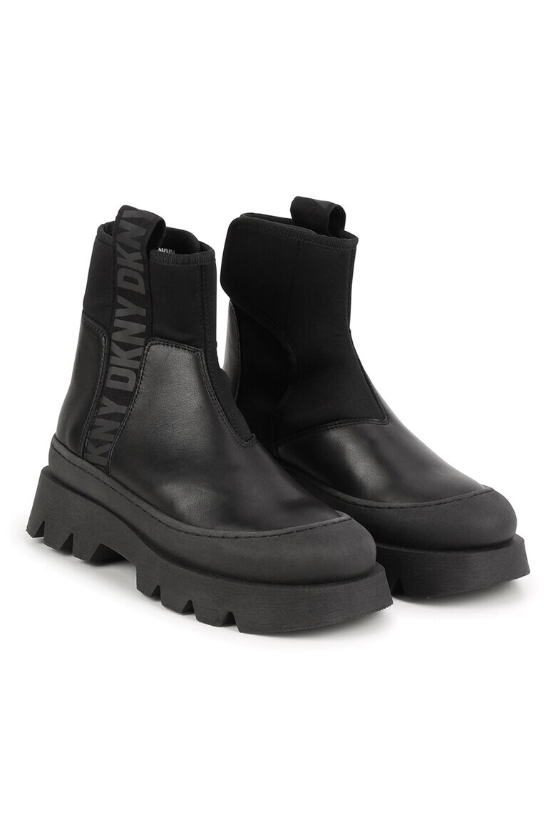 DKNY Кожени боти с лога - Pepit.bg