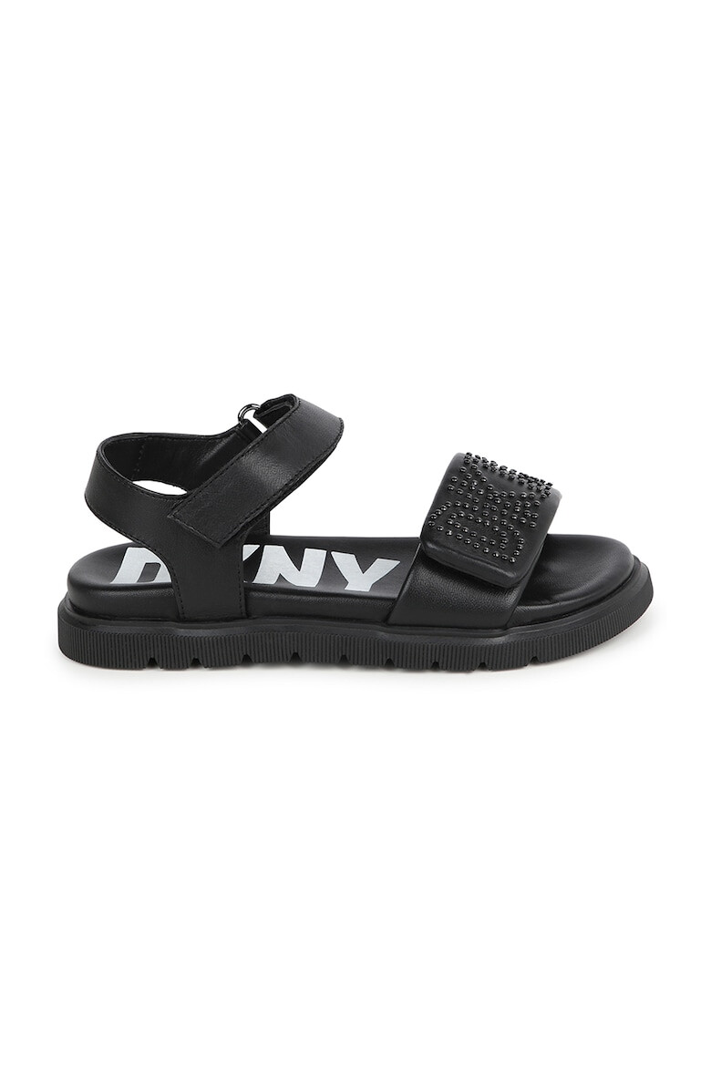 DKNY Кожени сандали с велкро - Pepit.bg