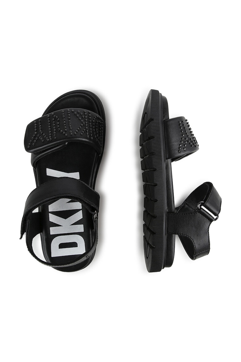 DKNY Кожени сандали с велкро - Pepit.bg