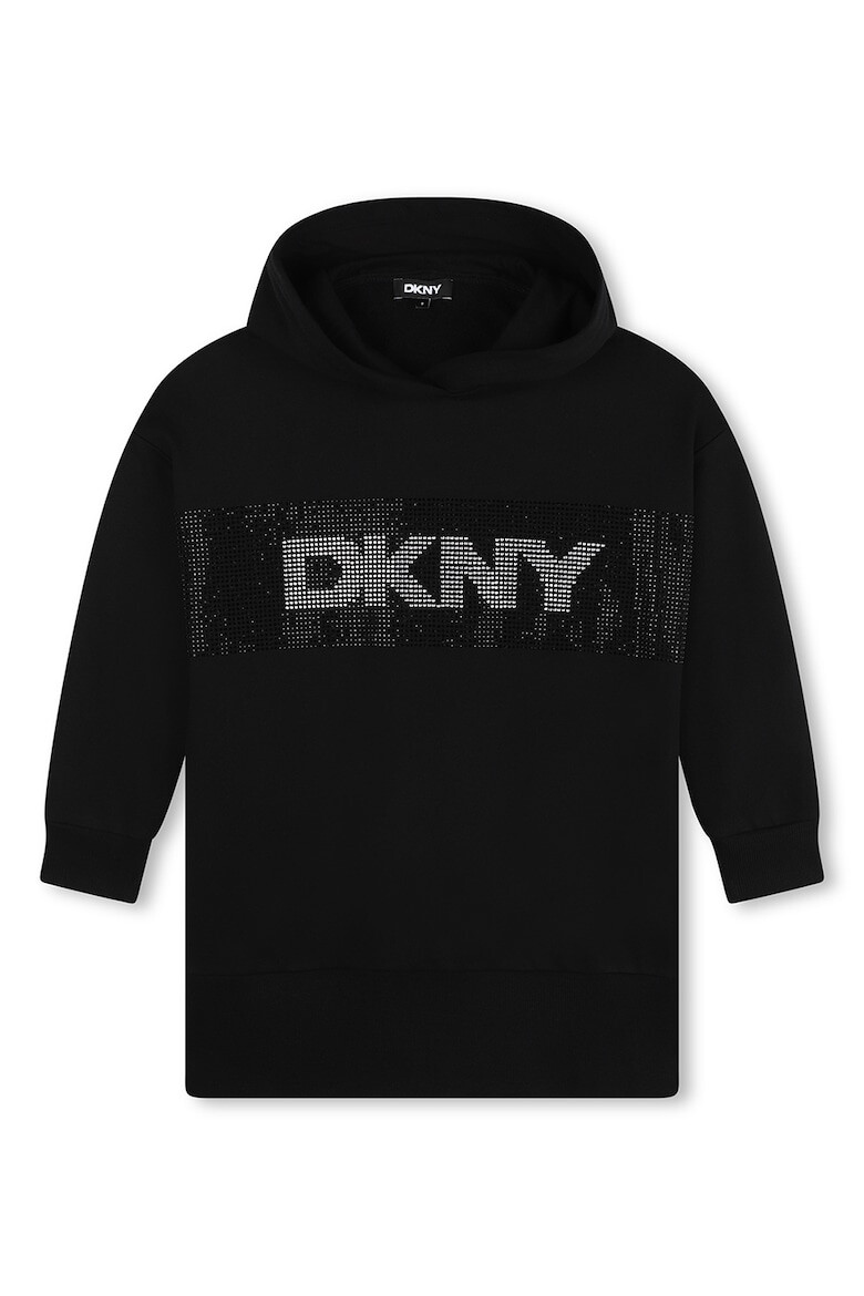 DKNY Къса рокля тип худи с циркони - Pepit.bg