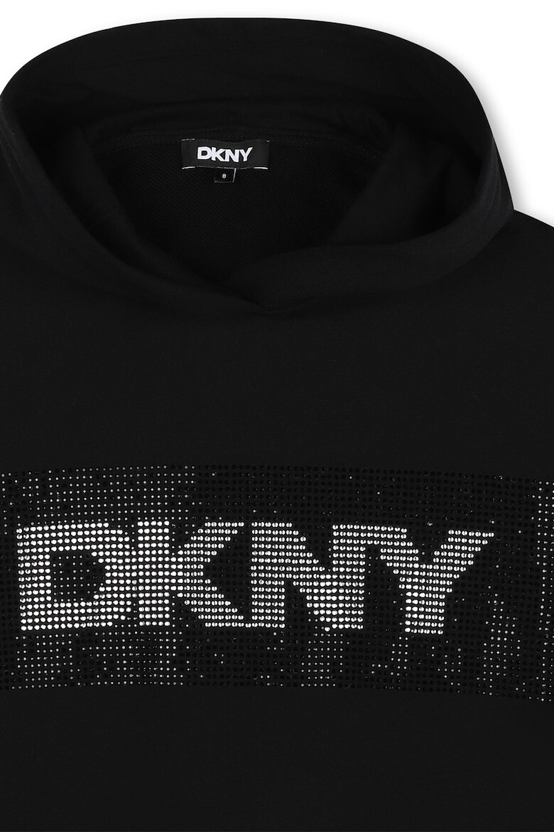 DKNY Къса рокля тип худи с циркони - Pepit.bg