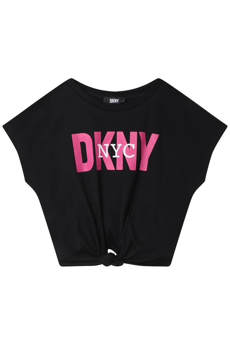 DKNY Къса тениска с възел - Pepit.bg