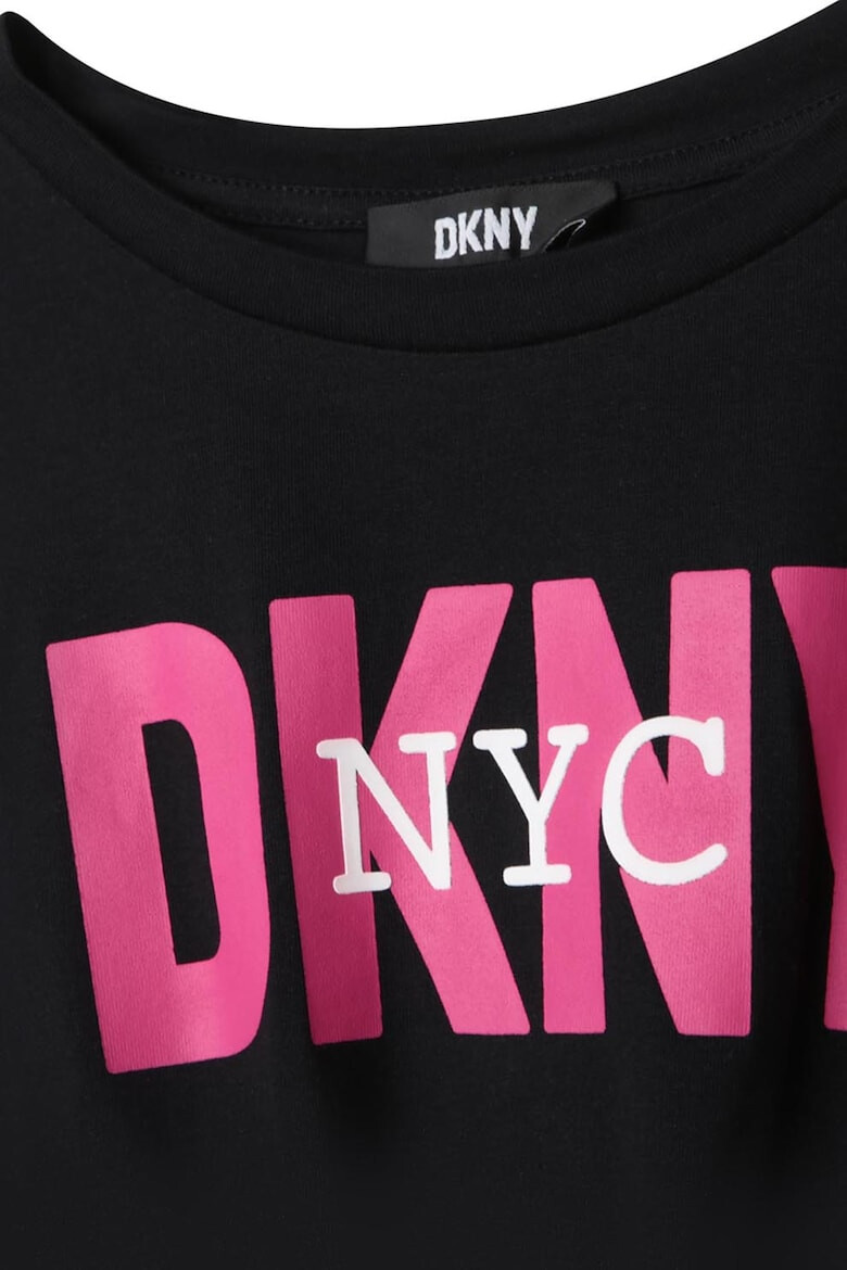 DKNY Къса тениска с възел - Pepit.bg