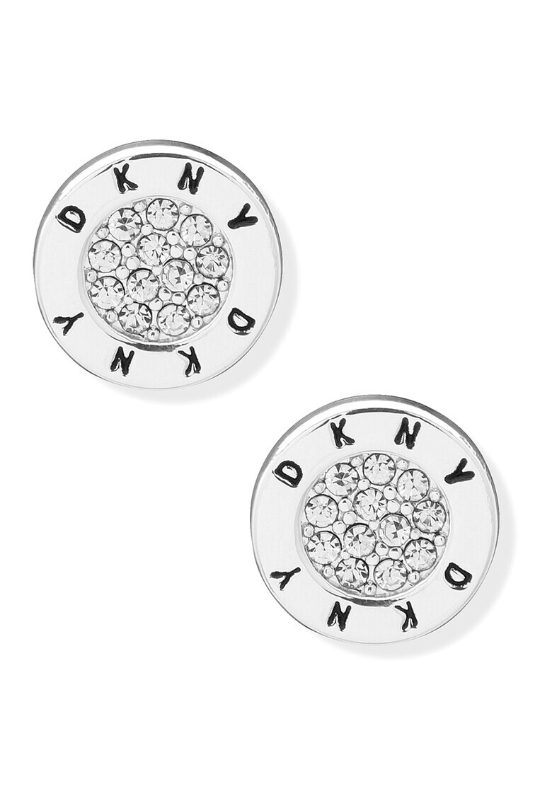 DKNY Овални обеци с кристали - Pepit.bg