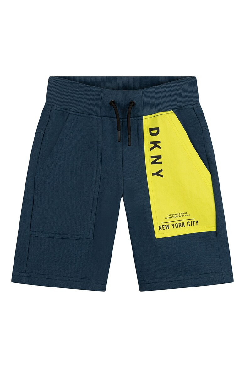 DKNY Памучен къс панталон с лого - Pepit.bg