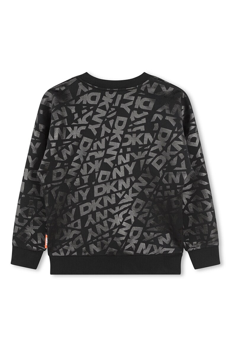 DKNY Памучен суитшърт с лого - Черен/Сив - Pepit.bg