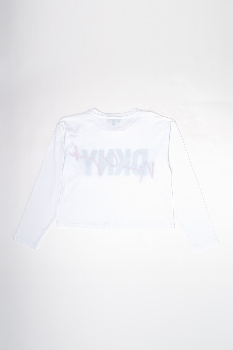 DKNY Памучна блуза с лого - Pepit.bg