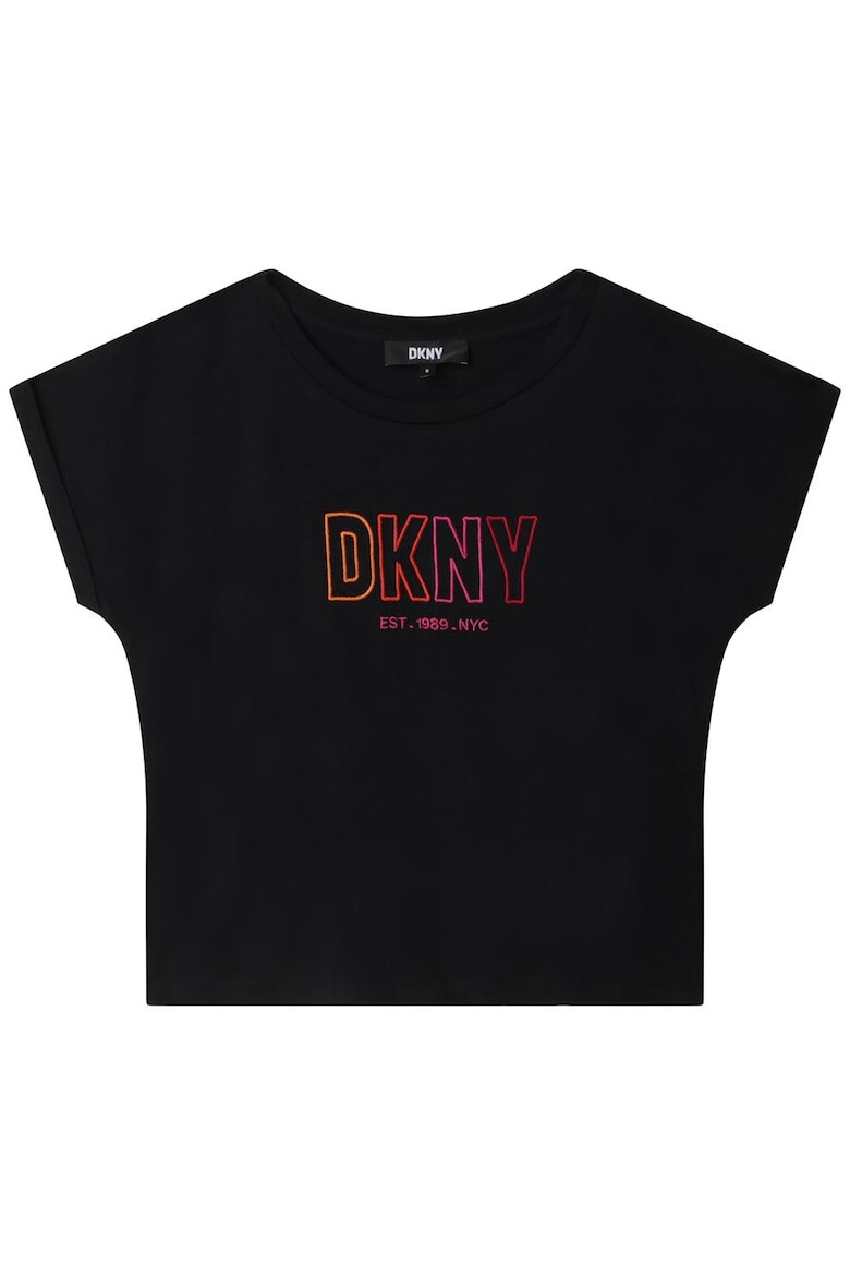 DKNY Памучна тениска с бродирано лого - Pepit.bg