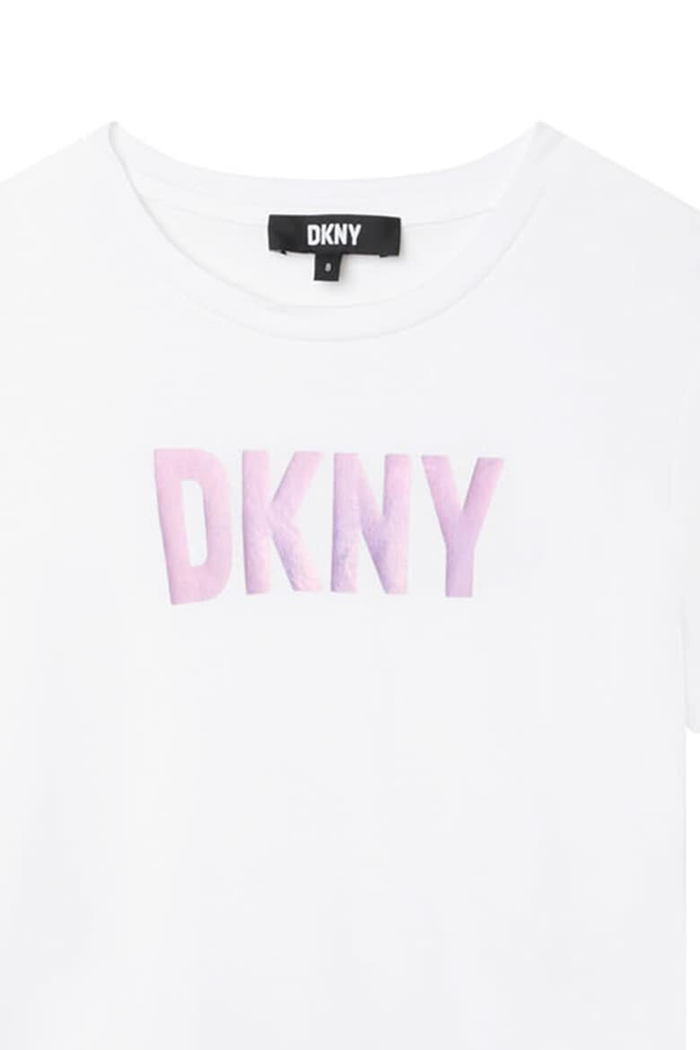 DKNY Памучна тениска с метализирана щампа - Pepit.bg