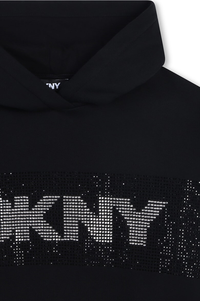 DKNY Памучно худи с декоративни камъни - Pepit.bg