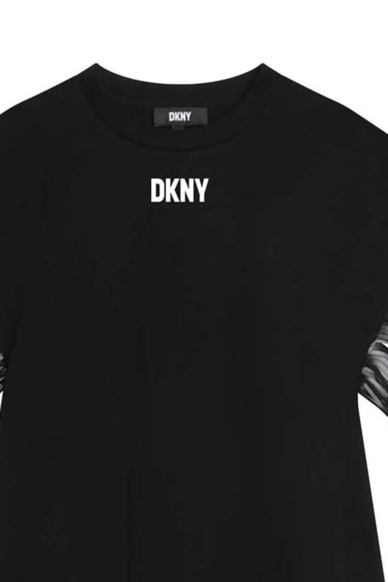 DKNY Разкроена рокля с ресни - Pepit.bg